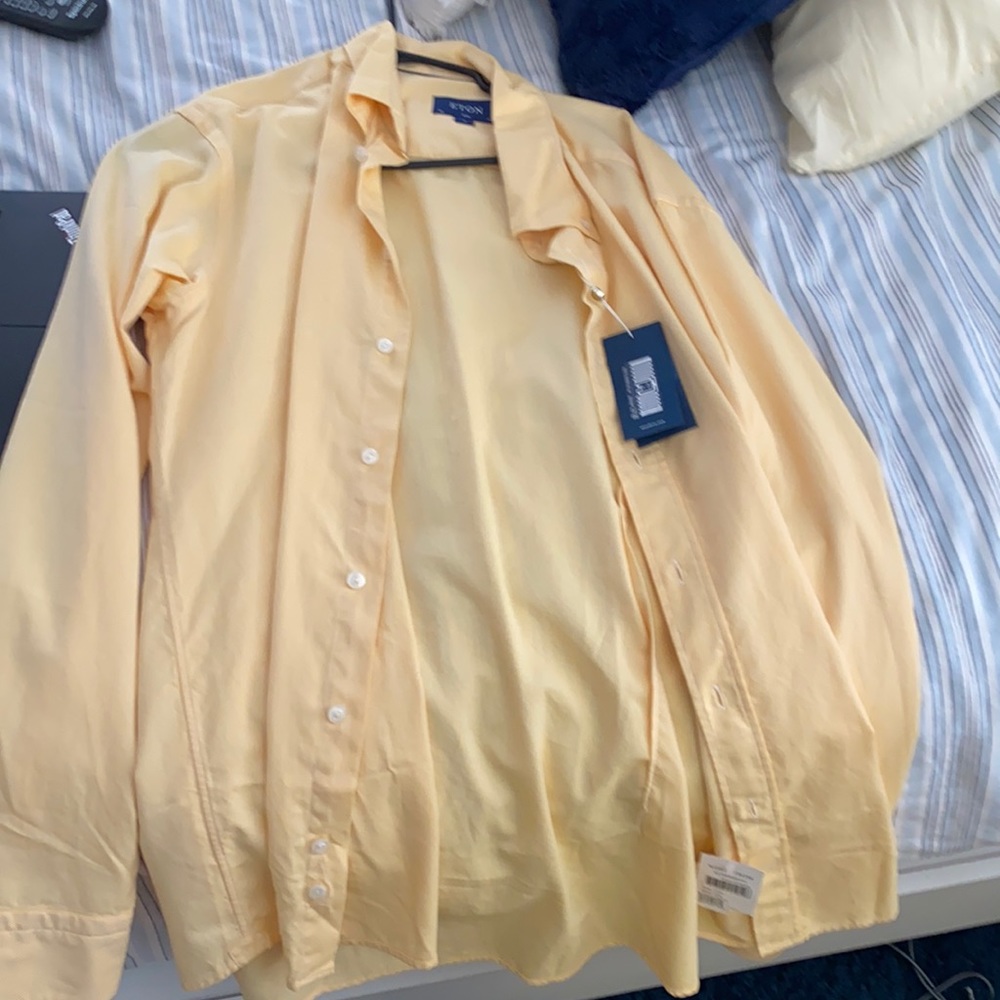 Long sleeve Eton polo shirt size xl 17 1/2